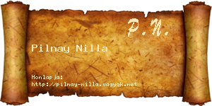 Pilnay Nilla névjegykártya